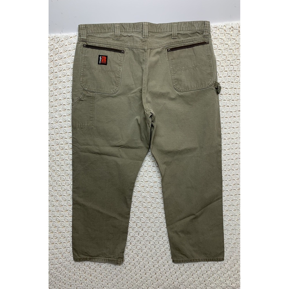 Wrangler Riggs Pants Mens 42x30 Carpenter Ripstop Beige 3W020BR‎ Workwear Canvas